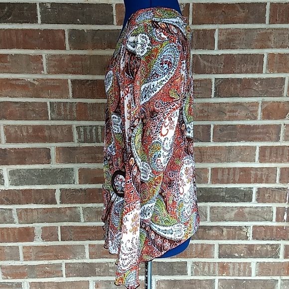 Notations Ribbed Paisley Blouse - Picture 3 of 5